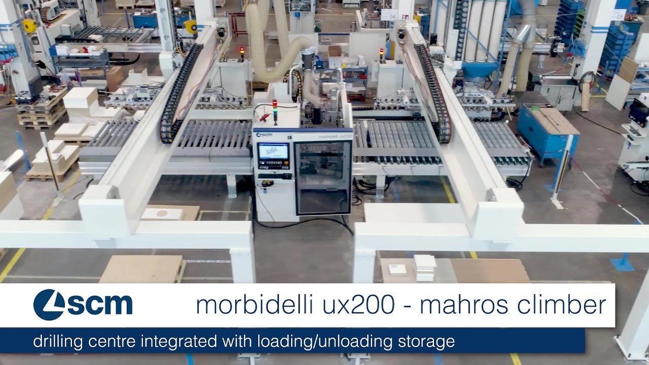 scm morbidelli ux200 - mahros climber - drilling centre integrated with loading unloading storage
