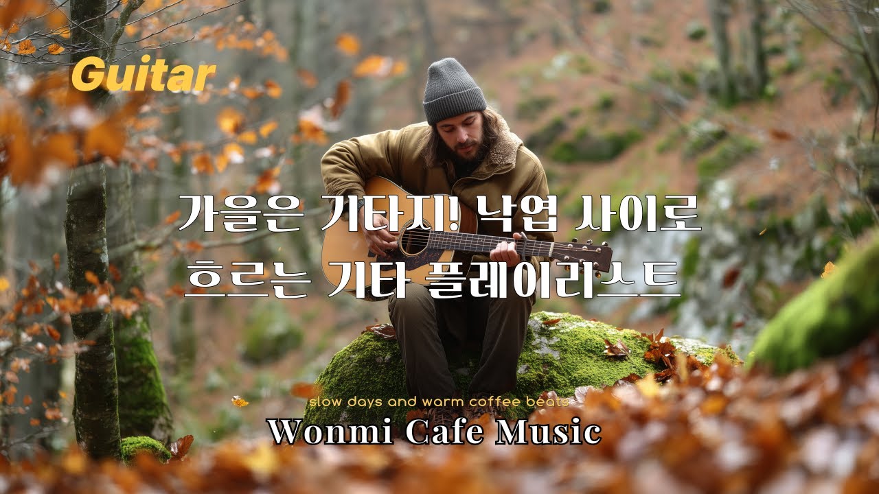 [Playlist] 가을은 기타지! 낙엽 사이로 흐르는 기타 플레이리스트 |카페음악|일할때|공부할때|힐링음악|커피음악|로파이|재즈|감성음악|