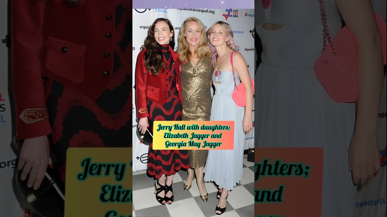 Sweet moments of Jerry Hall with her daughters Elizabeth and Georgia May Jagger #yt