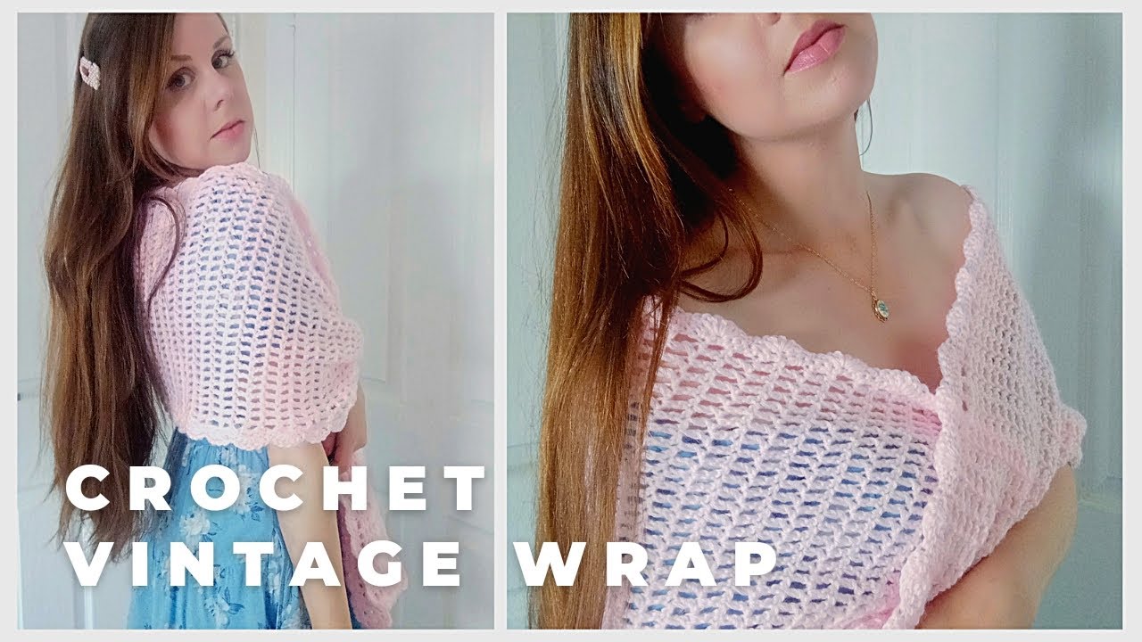 Crochet Easy Feminine Edwardian Rose Wrap Tutorial | Crochet Prayer Shawl For Beginners & Pattern