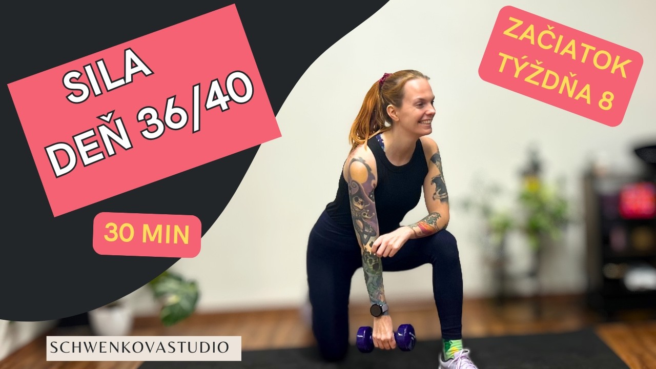 30 min Silový Tréning na Celé Telo pre Ženy | Deň 36/40 | FIT RESET – 8 Týždňový Program