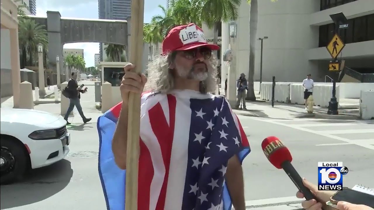 Trump supporters gather outside Miami federal courthouse