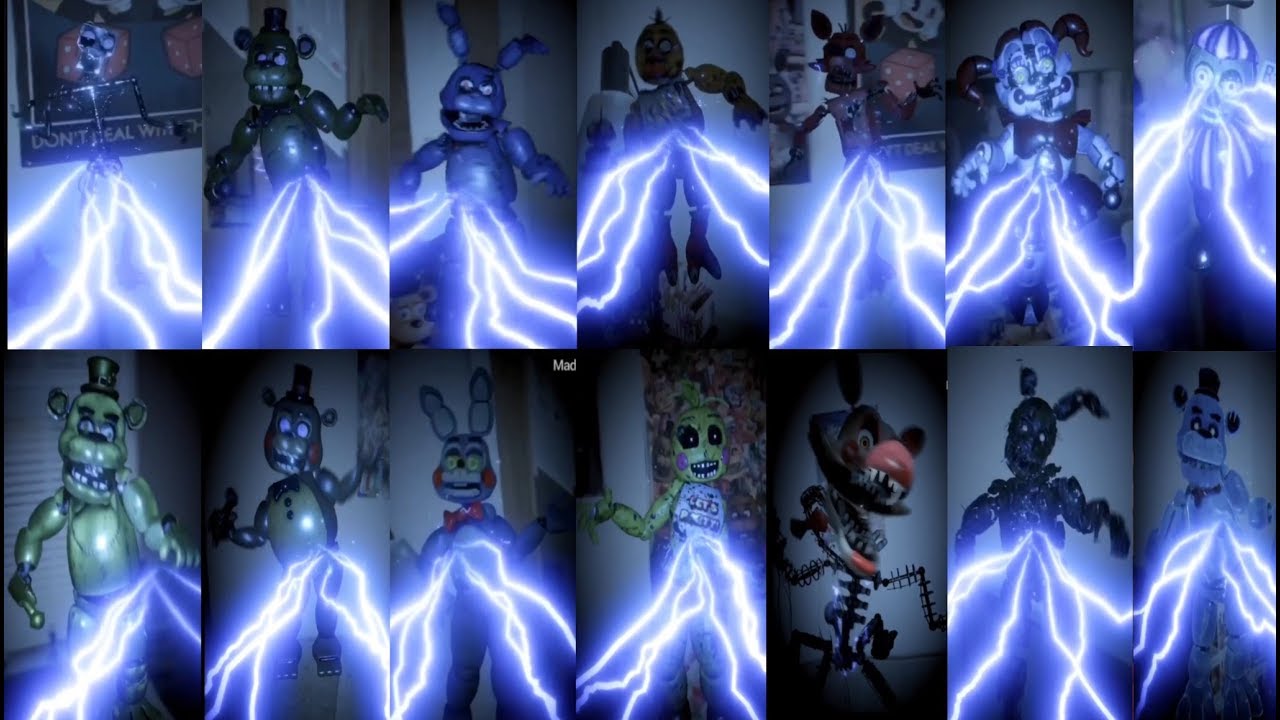 FNAF AR | ALL ANIMATRONIC CHARGES & DECLOAKS + DEATH ANIMATIONS | Five Nights at Freddy&rsquo;s AR
