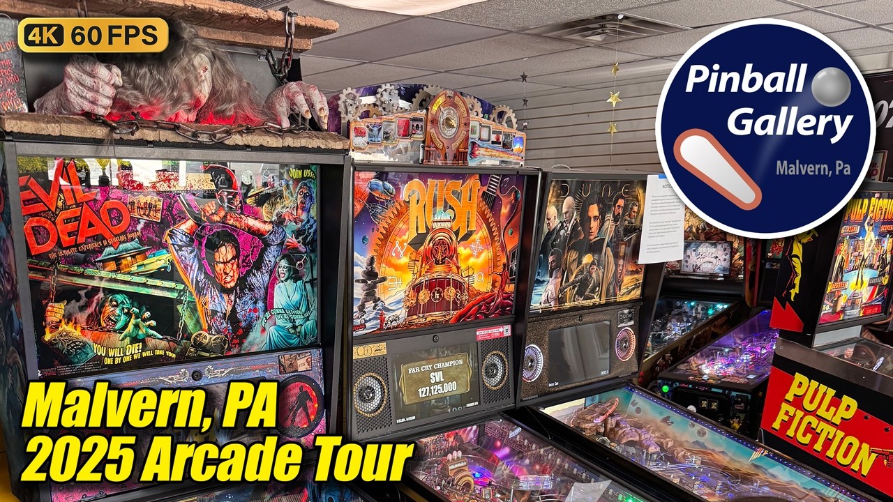 Pinball Gallery, May 2025 arcade tour (Malvern PA), new 4K full walkthrough