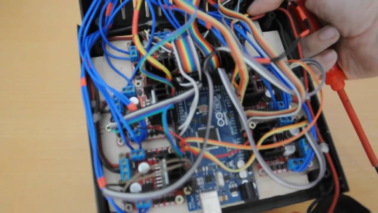 Inside the Arduino Lego Trains control box