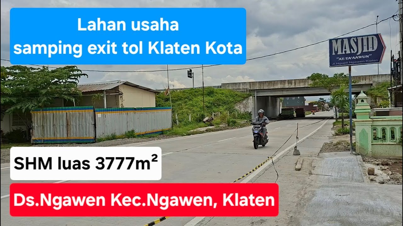 Lahan kering siap bangun, lokasi super strategis, cocok utk usaha apapun. SHM luas 3777m².