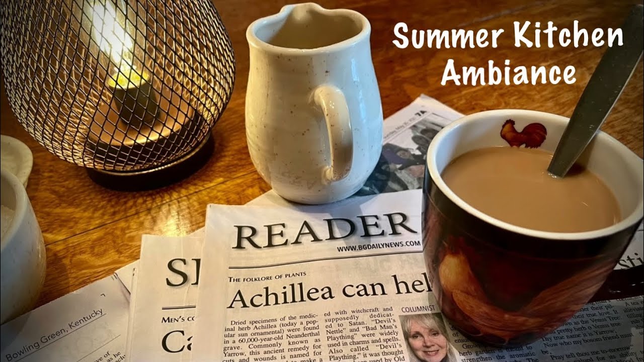 ASMR Request/Summer Kitchen Ambiance (No talking) 1 hour of kitchen sounds/Use headphones.