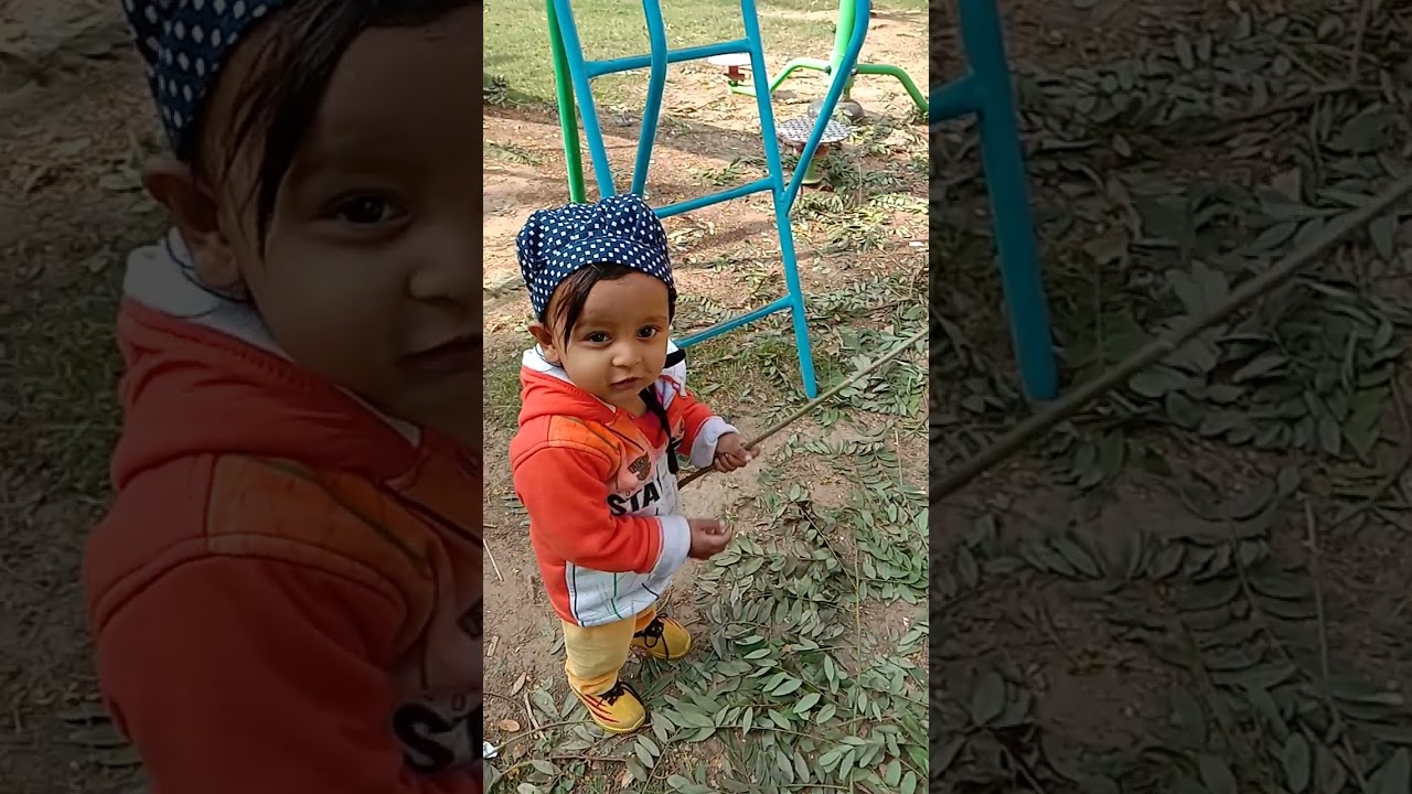 baby stick 🏒 se kisko maarne ja raha h😂last m baby n kiski pitai kari😉😂watch the end