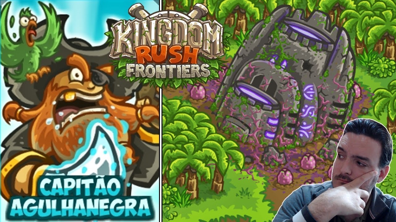 BORA TESTAR O HERÓI CAPITÃO AGULHANEGRA E SOFRER CONTRA O POUKAIEIRO - KINGDOM RUSH FRONTIERS #24