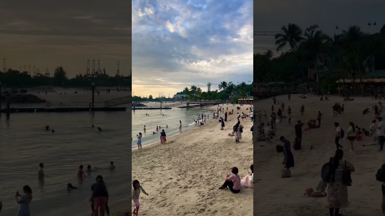 Siloso Beach, Sentosa Island,Singapore 🇸🇬 #beach #travel #beachvibes