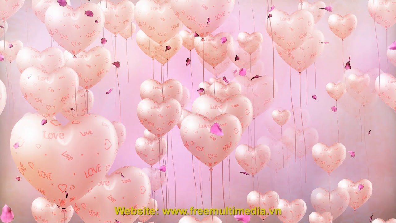 Balloon Heart Video Background HD