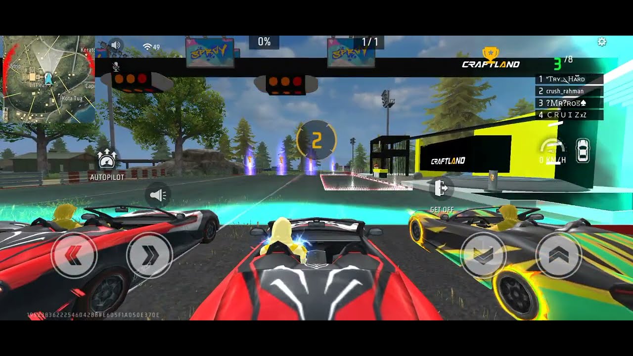 Free fire craftland map race Hr_gamer05 vs other player full sport please 