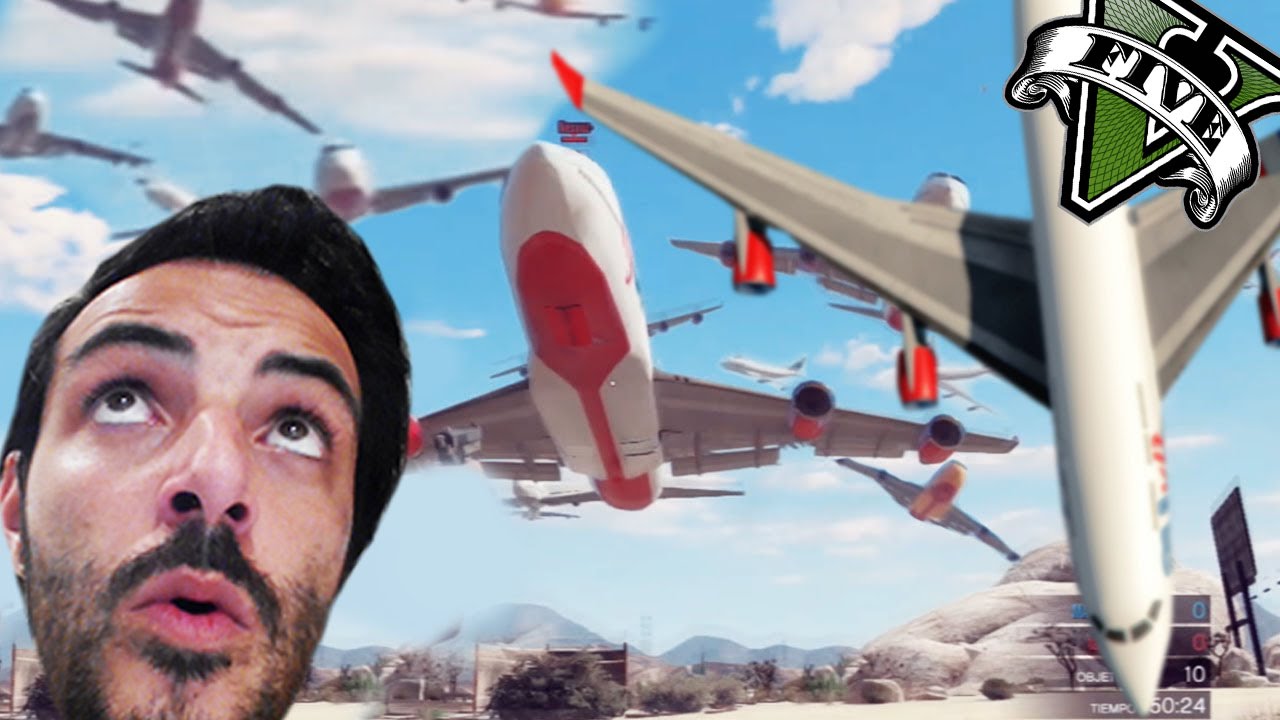 GTA 5 - LLUVIA DE AVIONES GIGANTES XDDD - NexxuzHD