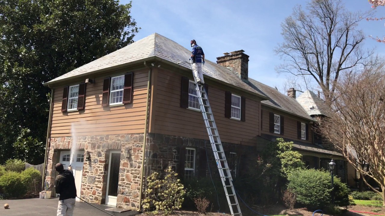 Soft Wash Slate Roof Cleaning 717-324-4208