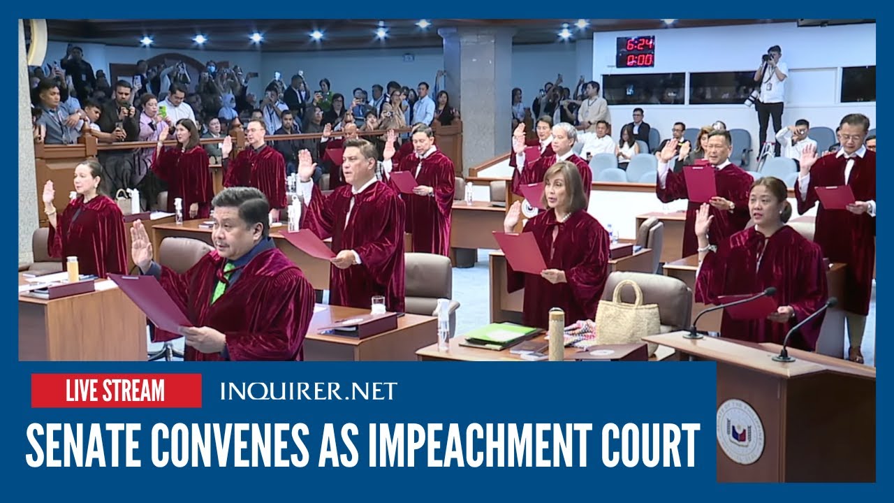 LIVE: Senate convenes as impeachment court for VP Duterte trial