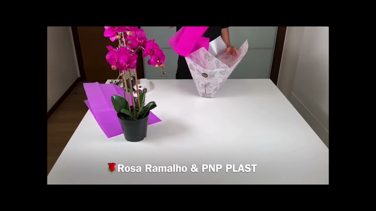 How To Wrap A Plant pot - Phalaenopsis Orchid Gift Wrap #wrapflowers #plantpotwrapping