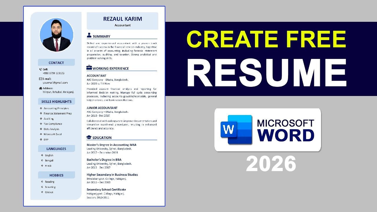 Resume Kaise Banaye | Resume for Job Application | Resume Format | How to Make Resume in MS Word