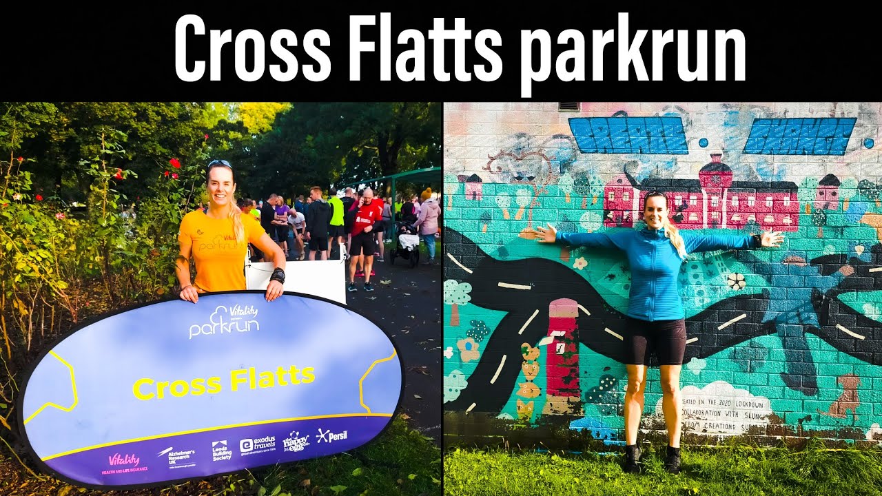 Running Cross Flatts parkrun, Beeston, Leeds. parkrun Tourism. Winning parkrace and Rainbows!