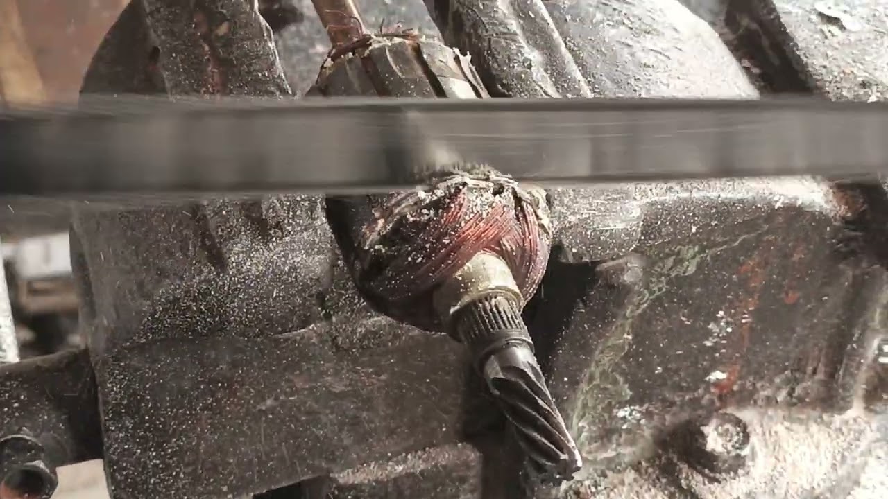 old armature cutting 