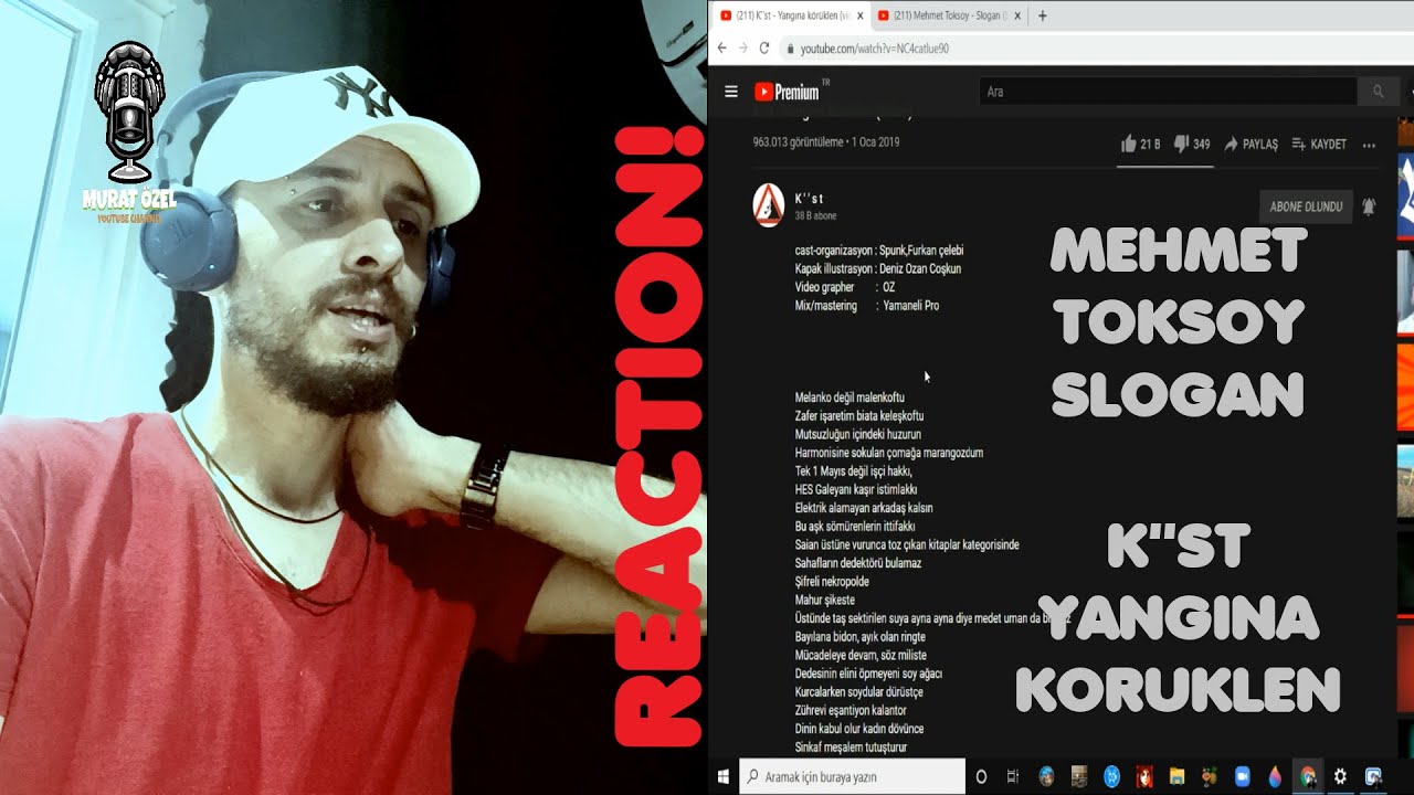 MEHMET TOKSOY - SLOGAN | K''ST - YANGINA KÖRÜKLEN Metal Solistinden Protest Rap Reaction!