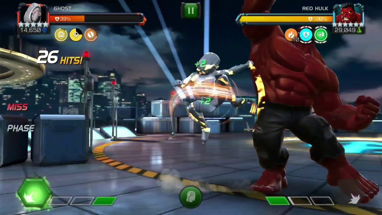 Ghost VS Act 6.1.5 Red Hulk (1% Regen) - Marvel Contest of Champions