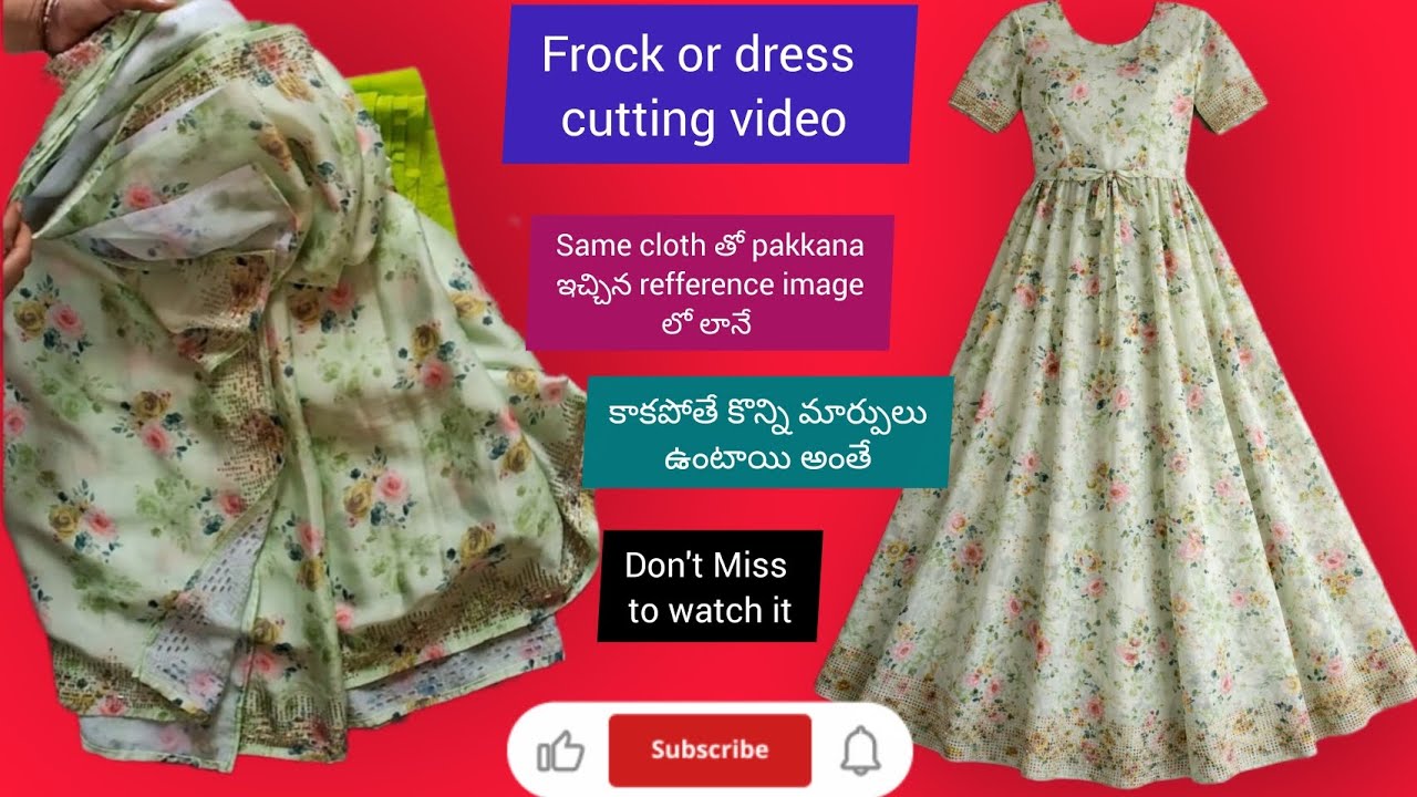 Part-1 Beginners కూడా సులభంగా కట్ చేసుకునే Pleated Frock for womens| 