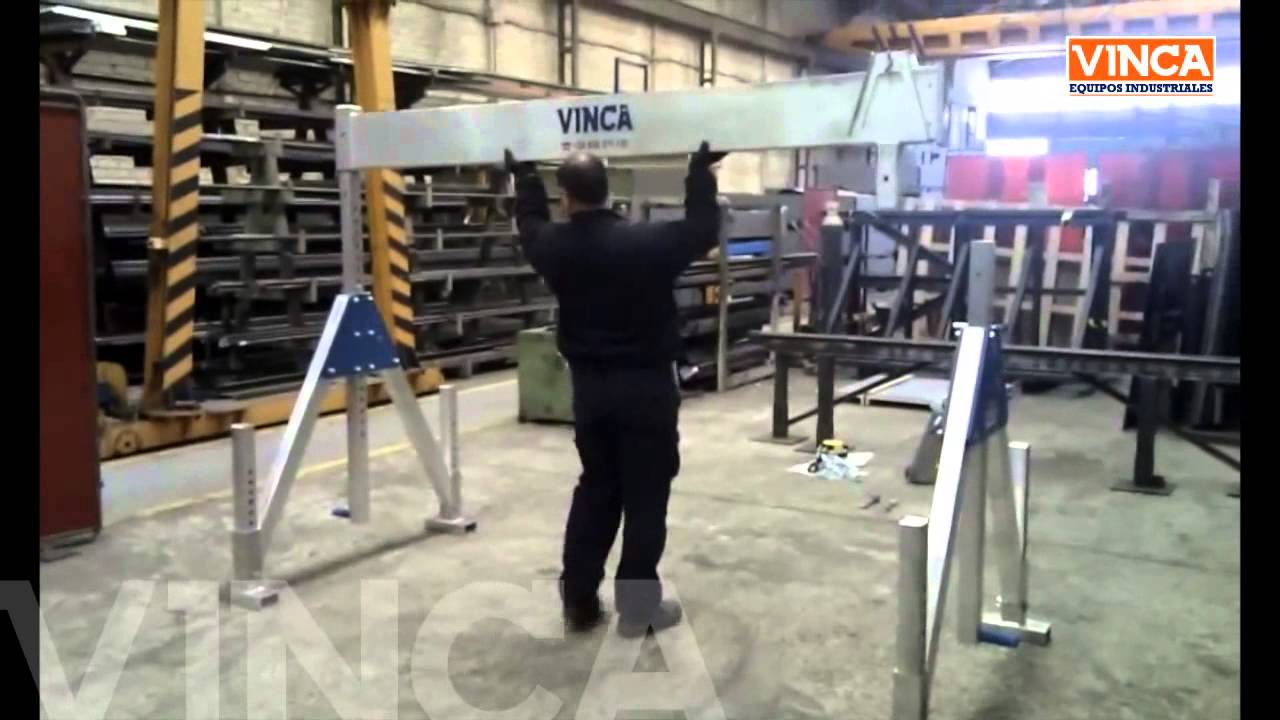 Pórtico grúa ligero de aluminio