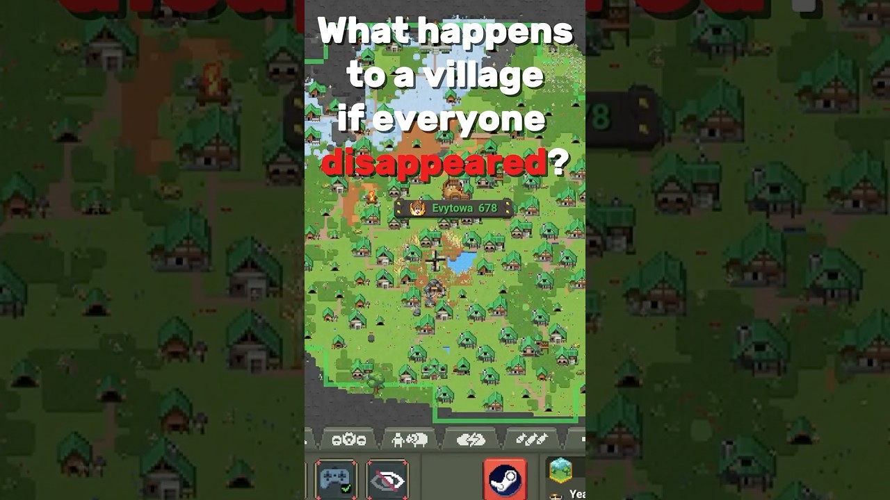 What Happens to a Worldbox Village if Everyone Disappears? #worldbox #viral #fyp #worldboxgameplay