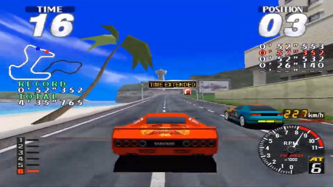 Rave Racer - Namco System 22 - Novice - 7 Red Car - Full Race