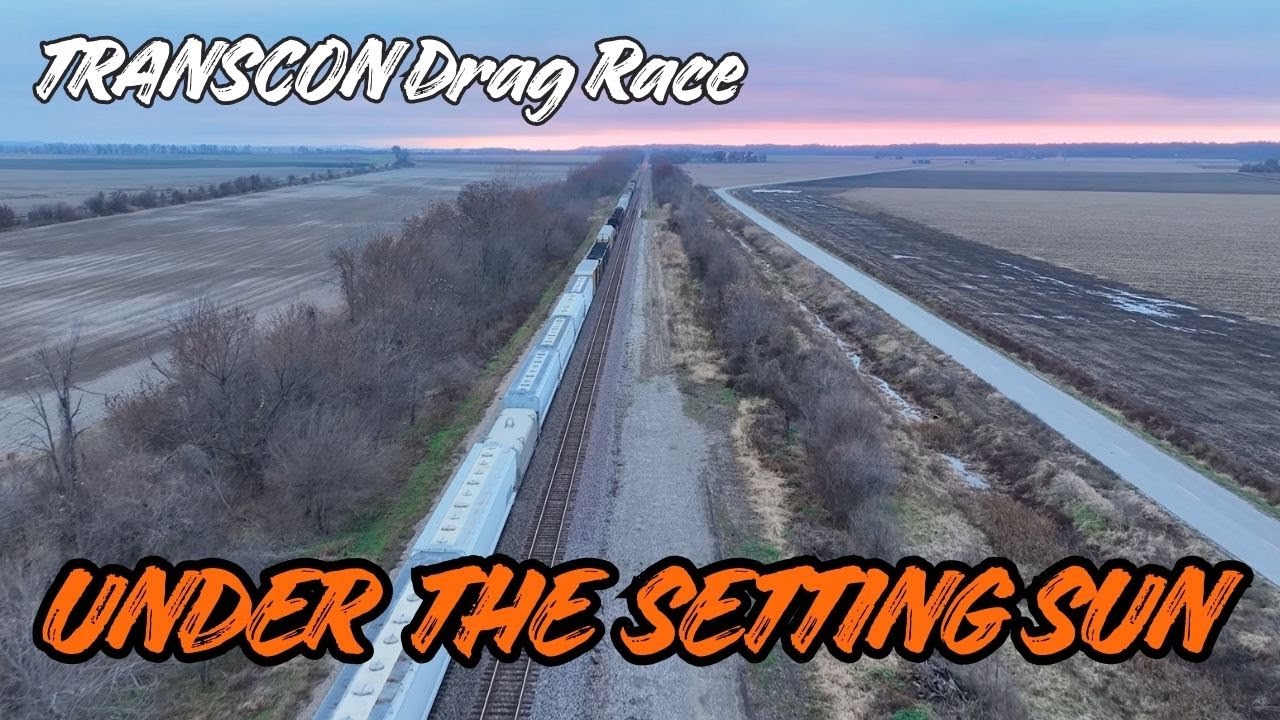 TRANSCON drag race under a beautiful setting winter sun