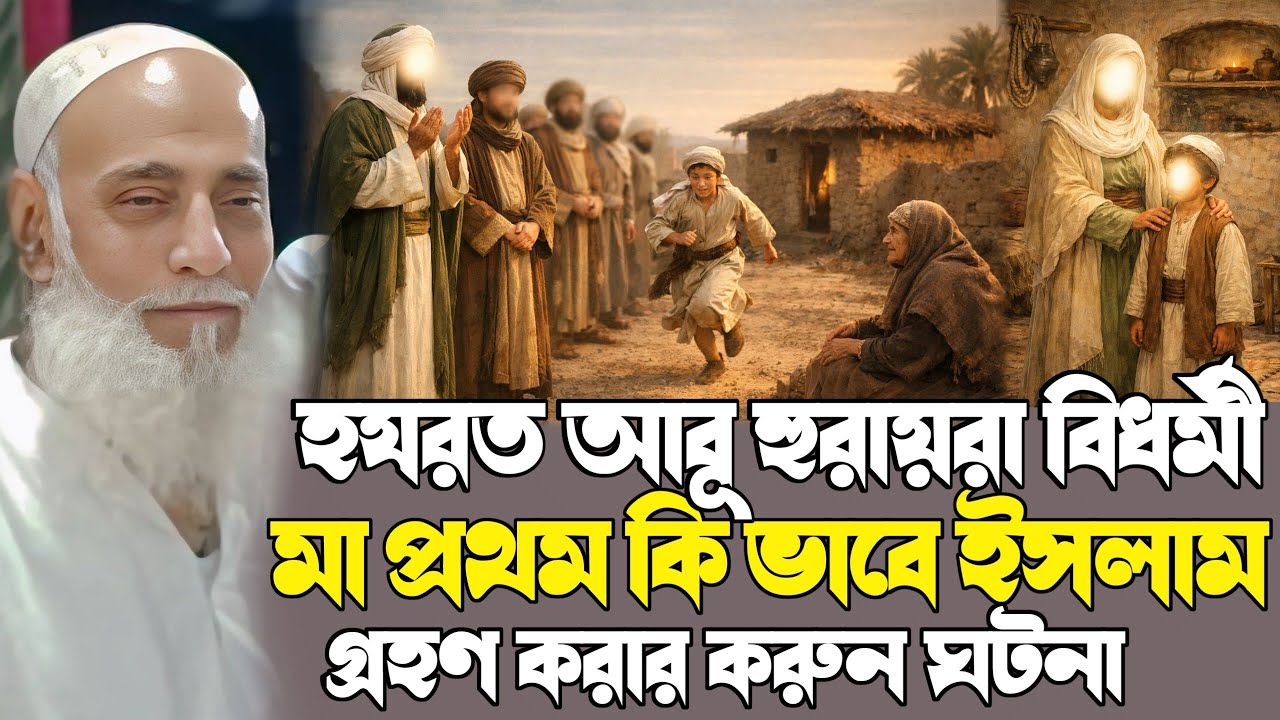 pirzada omar siddiqui waz┇হযরত আবু হুরায়রা মা বেধর্মী ইসলাম গ্রহণের ঘটনা┇পীরজাদা ওমর সিদ্দিকী ওয়াজ