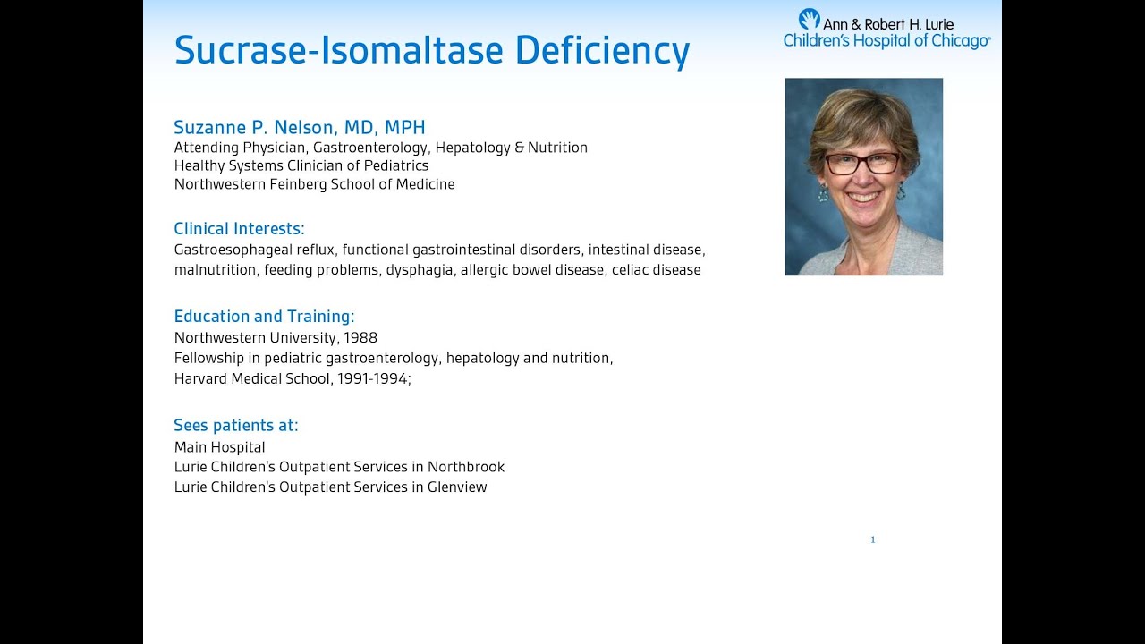 Sucrase-Isomaltase Deficiency: Lurie Children's Dr. Suzanne Nelson