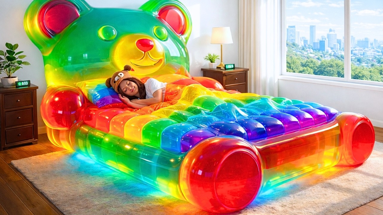 Which Crazy Bed Would You Choose? 🛋️✨ Ultimate Oddly Satisfying AI ASMR Relax⭐️🌈