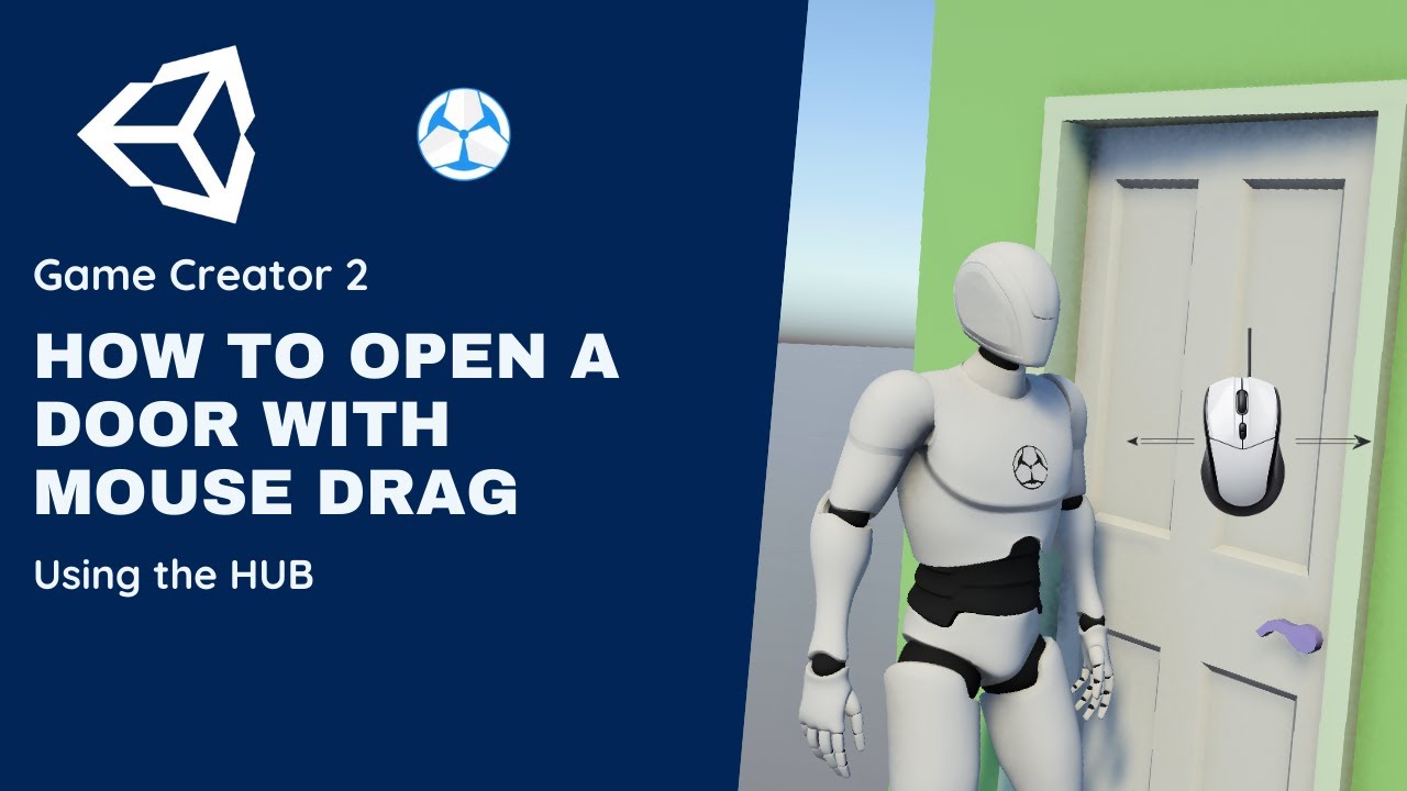 Game Creator 2 - How to Open a Door With Mouse Drag