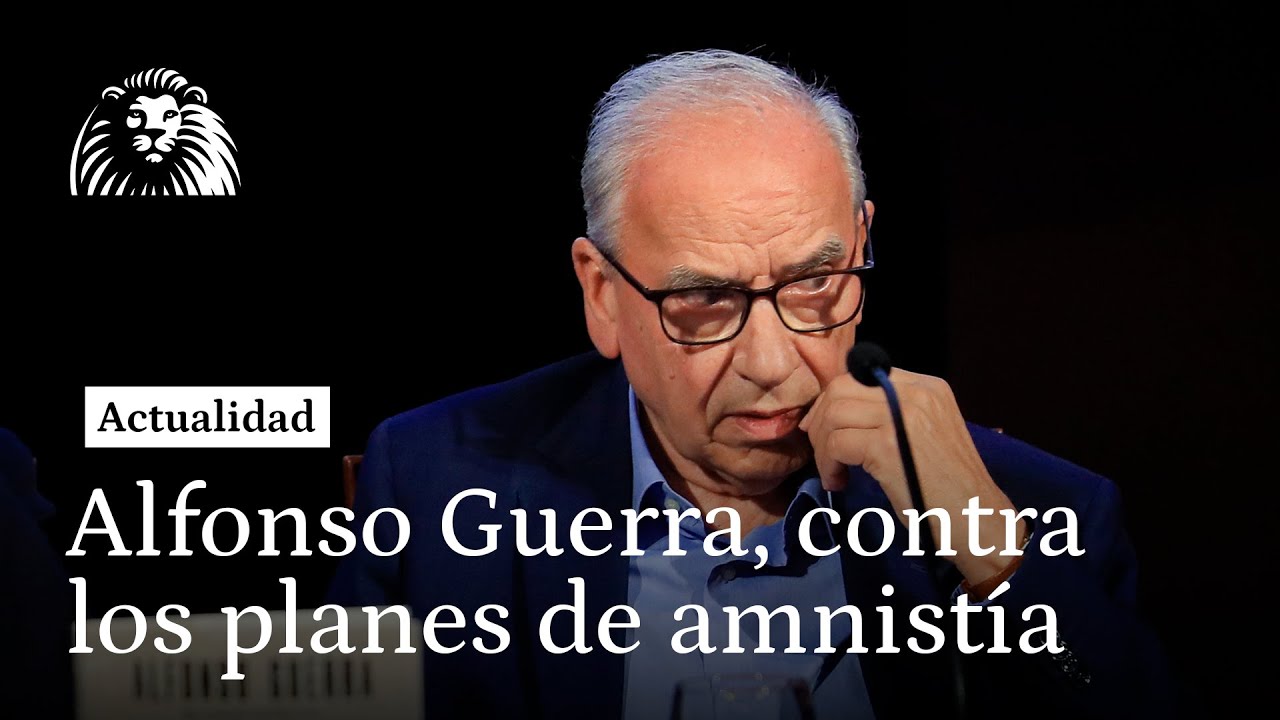 Alfonso Guerra arremete contra los planes de amnistía del Gobierno en la presentación de su libro