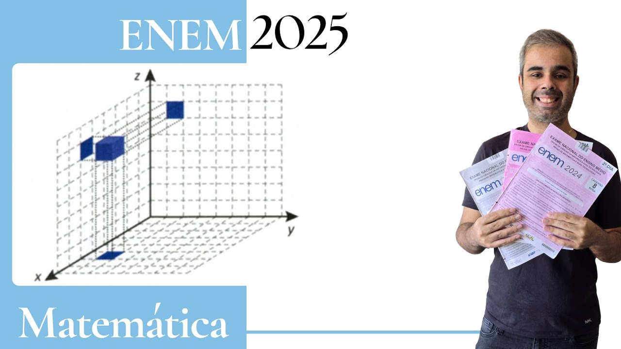 ENEM 2025 - ﻿Em um jogo de computador um cubo se encontra inicialmente posicionado conforme indicado
