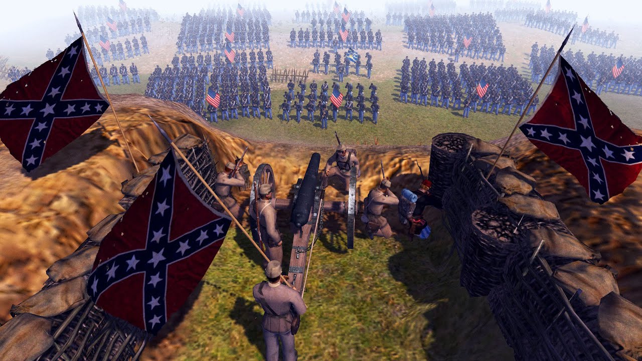 Huge CIVIL WAR Fortress Defense! - Men of War: BITFA Civil War Mod Battle Simulator