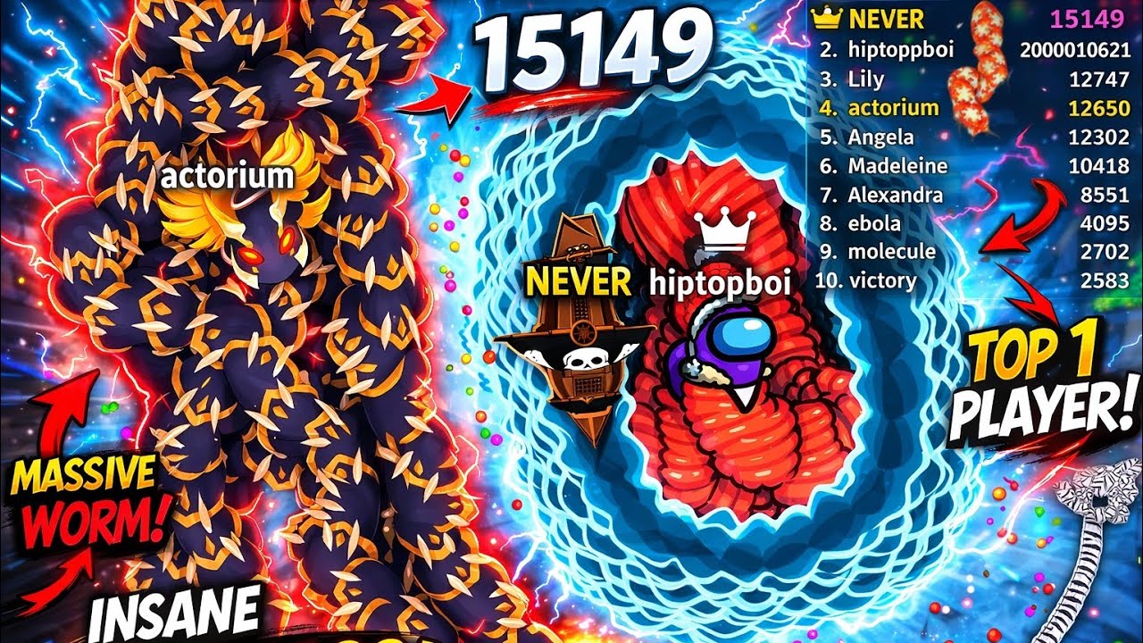 WORLD'S BIGGEST WORM? 🐍 15,000 MASS GAME! Snake.io 🐍
