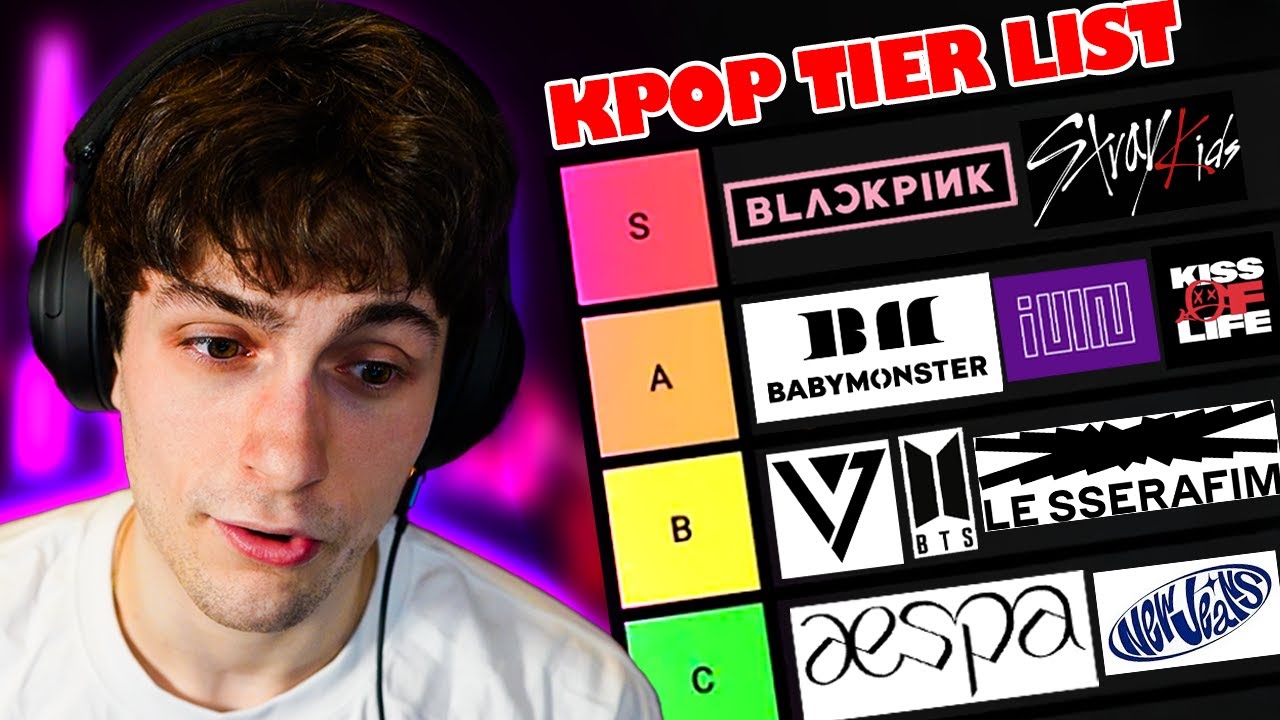 ranking k-pop groups in a tier list