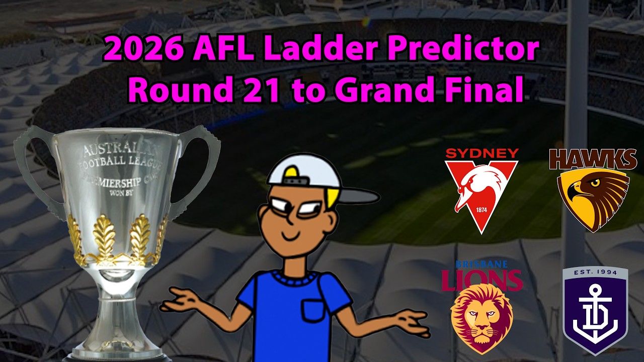 2026 AFL Ladder Predictor | Round 21 to Grand Final &ndash; Full Season Predictions & Premiership Winner