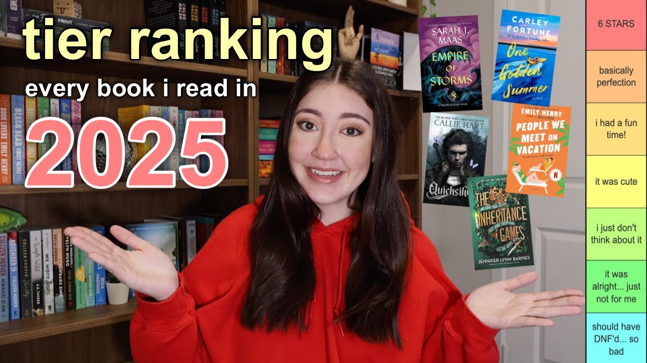 tier ranking EVERY book i read in 2025 📚 yearly reading wrap up! 🥳