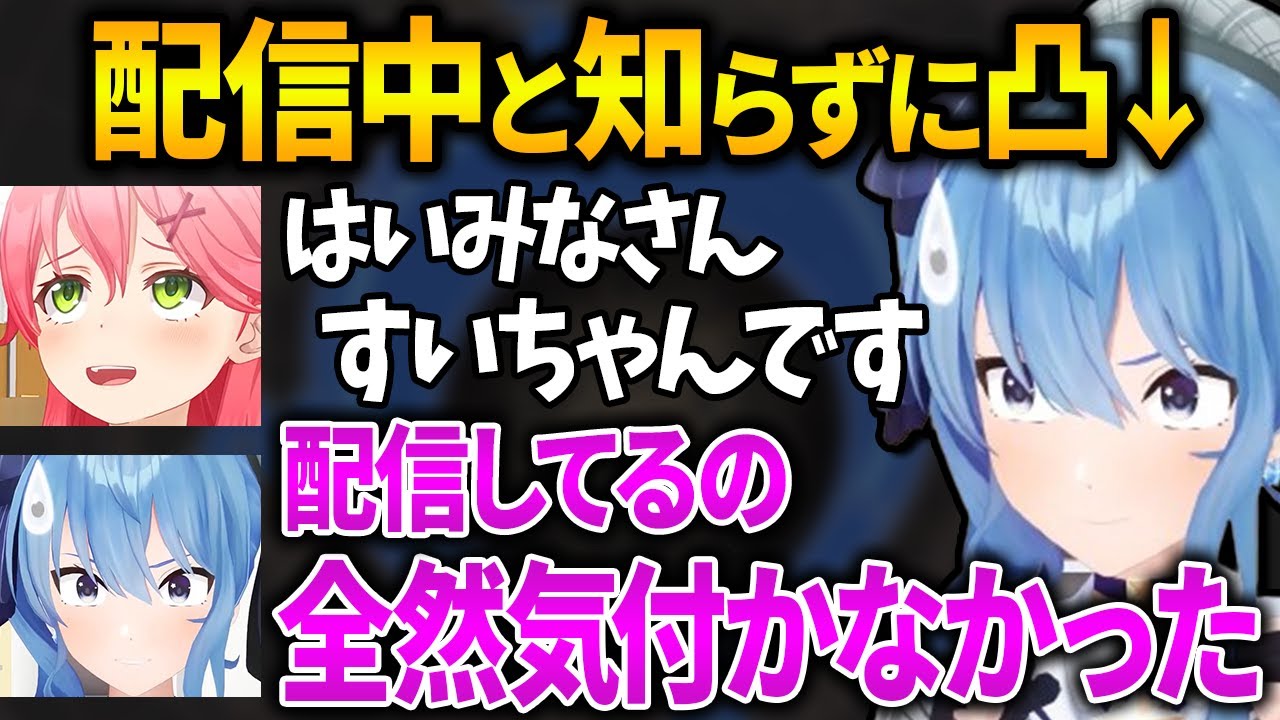 みこちの配信中に電話かけてビックリするすいちゃんが可愛い【星街すいせい／すいちゃん／さくらみこ／みこめっと／切り抜き／ホロライブ】