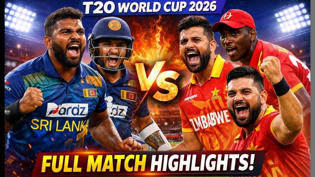 Sri Lanka Vs Zimbabwe ICC T20 CRICKET WORLD CUP 2026 Full Highlights Match 38 | SL Vs Zim