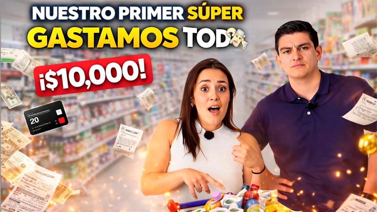 Nuestro primer súper viviendo juntos… gastamos $10,000 😭