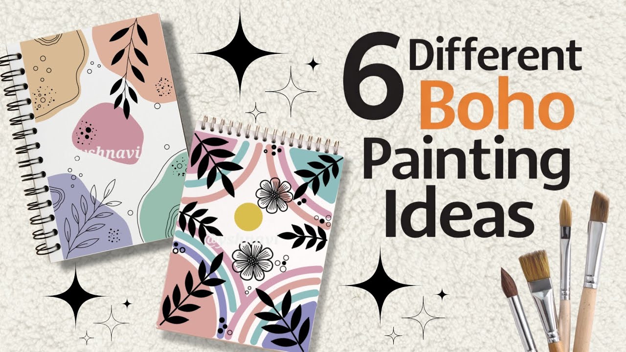 6 different boho painting ideas for beginners #youtube #boho #painting #yshuskorner