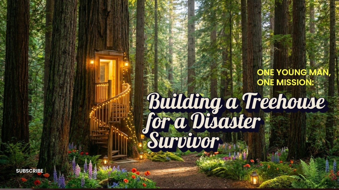 Her House Was Destroyed by Nature… Then a Young Man Built Her a Treehouse