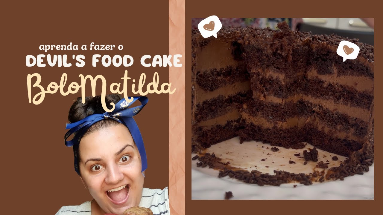 Bolo Matilda/Devil's food cake - RECEITA PROFISSIONAL COMPLETA - Da massa à cobertura