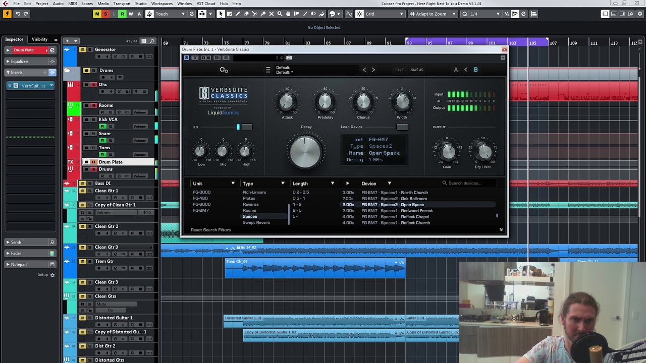 Trying Out Different Slate Digital Versbuite Reverbs on Drums!