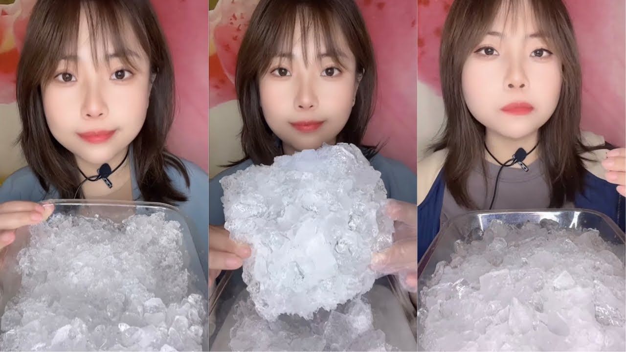 White Ice Eating ASMR | Crushed Ice | Ice Eating