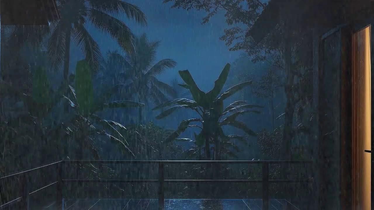 Instant Sleep with Gentle Rainfall and Distant Rumble at Cozy Cabin 🌧️
